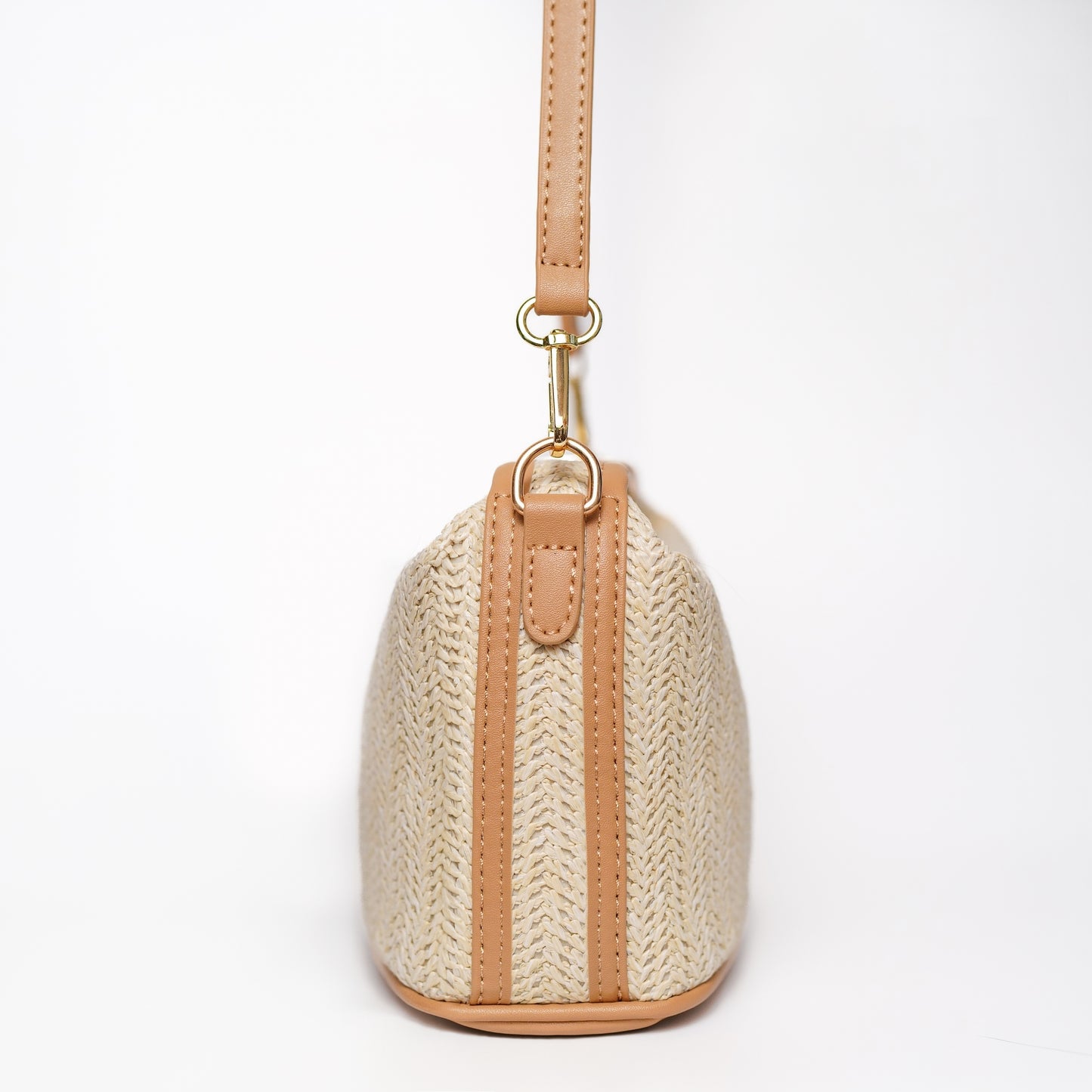 Holiday Raffia Top Handle Bag