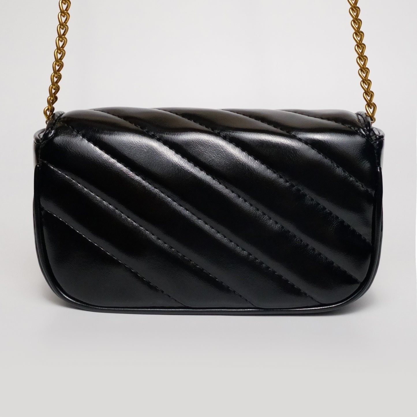 Black Woodie Crossbody Bag