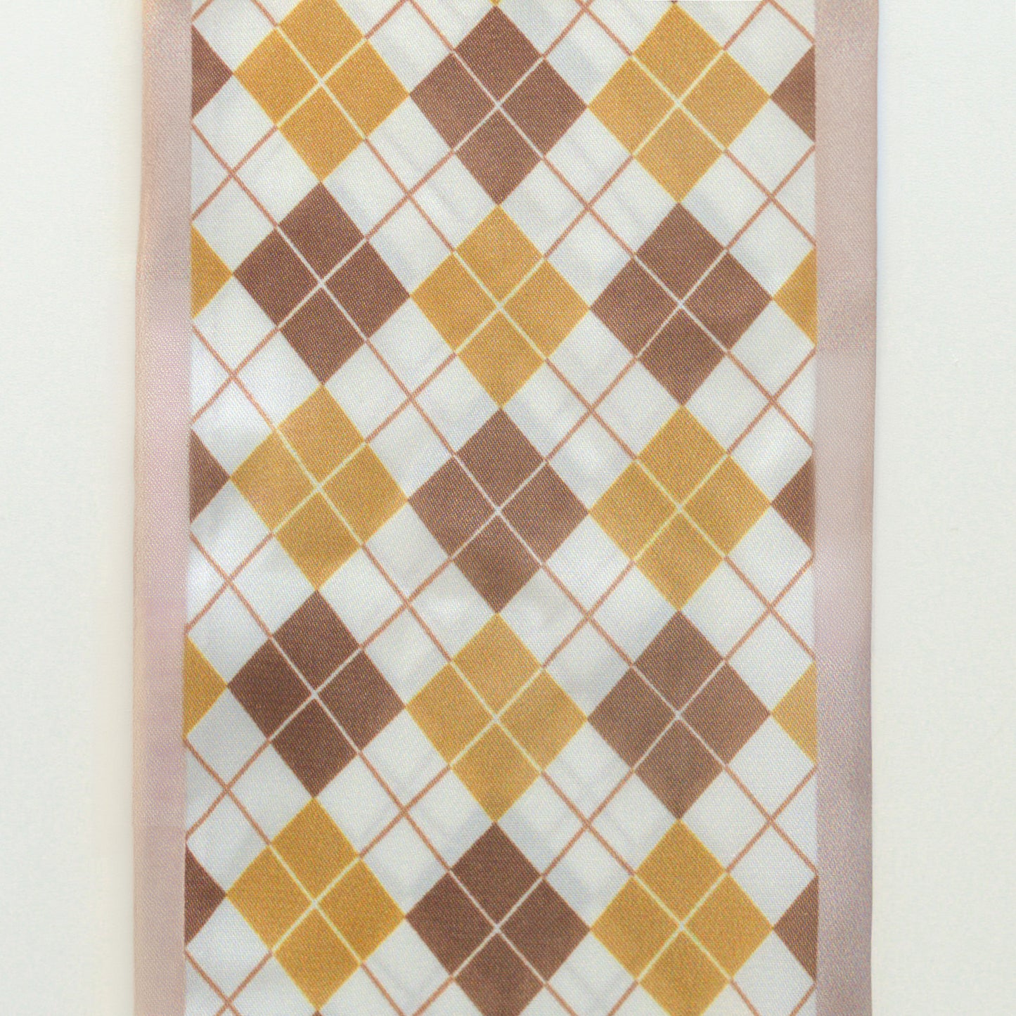 Beige Argyle Twilly Scarf