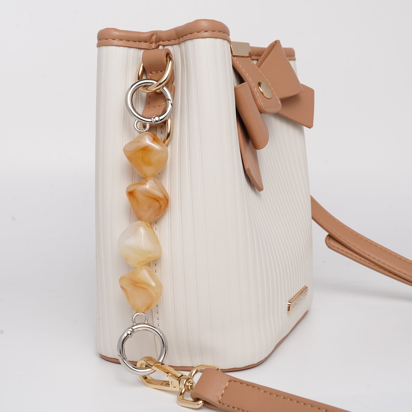 Coral Crystal Bag Chain Extender