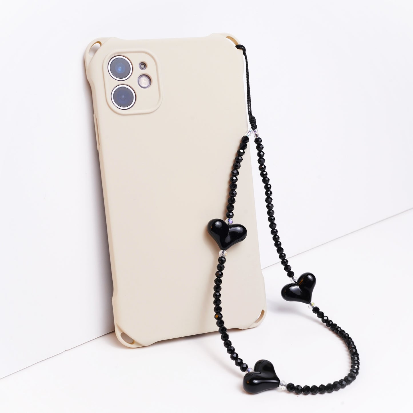 Obsidian Crystal Phone Charm Strap