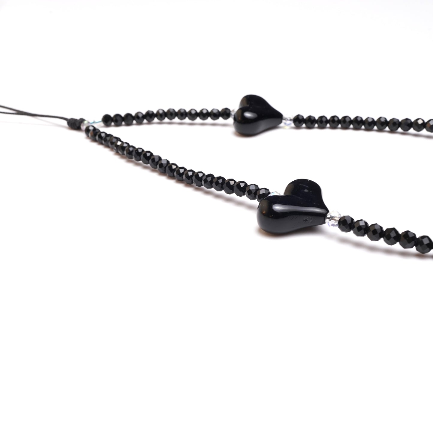 Obsidian Crystal Phone Charm Strap